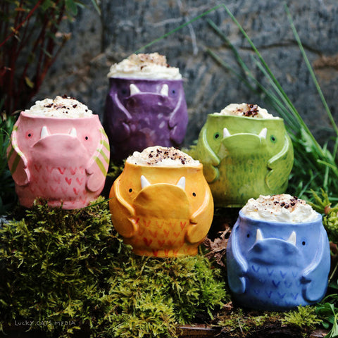 October | Monster Mug |  1.5 Hr Instructor Guided Workshop{member pricing} 1 person for $25, 2 for $35, 3 for $45, 4 for $55